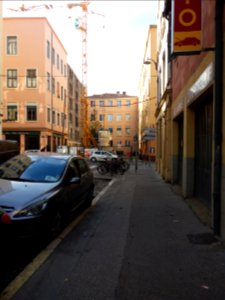 Lyon 4e - Rue Gigodot, vue sur l'impasse Gigodot