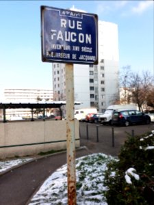 Lyon 4e - Rue Falcon - Plaque
