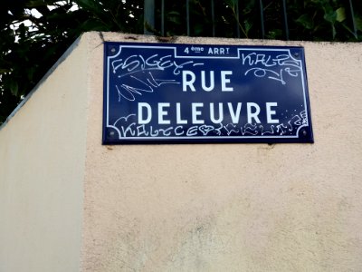 Lyon 4e - Rue Deleuvre, plaque