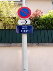 Lyon 4e - Rue Ribot, plaque