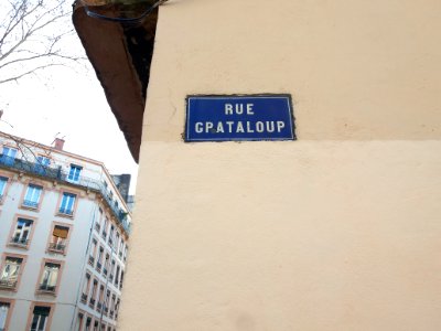Lyon 4e - Rue Grataloup, plaque
