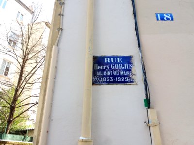 Lyon 4e - Rue Henry Gorjus - Plaque ancien modèle