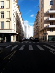 Lyon 4e - Rue Gigodot, vers l'est, depuis la rue Dumont d'Urville