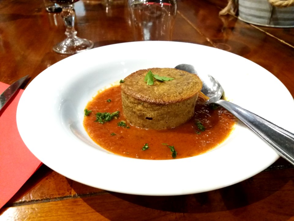 Lyon 4e - Rue Pailleron - Restaurant Le Pailleron, gâteau de foies de volaille