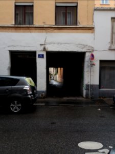 Lyon 4e - Rue du Mail, entrée du passage Lamure