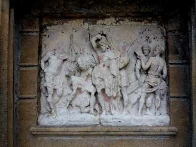 Lyon 5e - Église Saint Irénée, chemin de croix extérieur, station 10, détail