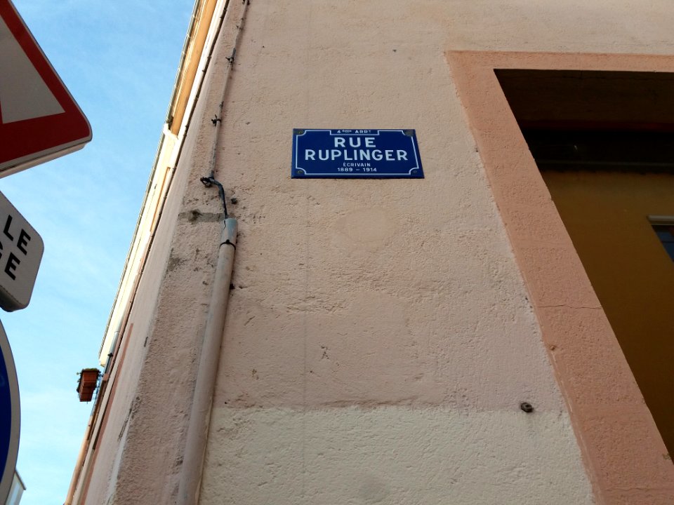 Lyon 4e - Rue Ruplinger, plaque