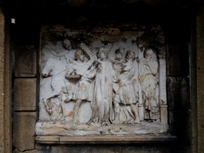 Lyon 5e - Église Saint Irénée, chemin de croix extérieur, station 02, détail