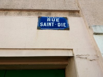 Lyon 4e - Rue Saint-Dié, plaque