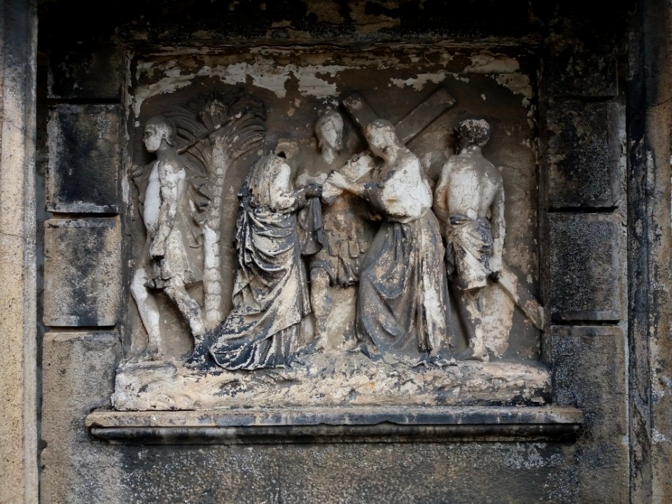 Lyon 5e - Église Saint Irénée, chemin de croix extérieur, station 06, détail