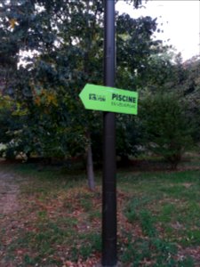 Lyon 6e - Parc de la Tête d'Or - Panneau Piscine du Vélodrome