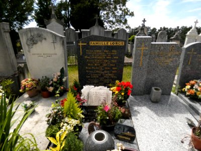 Lyon 5e - Cimetière de Loyasse - Tombe de la famille Lorge - Victor Lorge, fondateur du journal Guignol