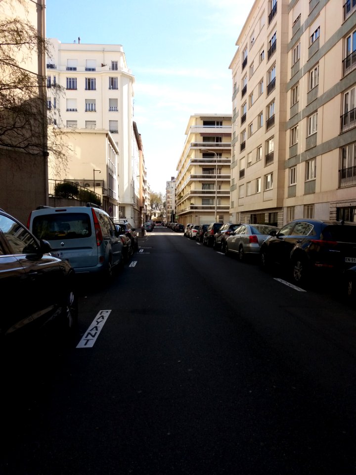 Lyon 6e - Rue Commandant Faurax, depuis l'avenue de Grande-Bretagne