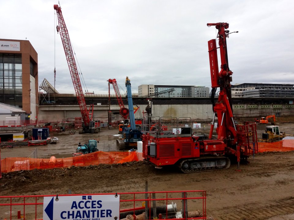 Lyon 3e - Place Charles Béaudier, état des travaux en février 2019