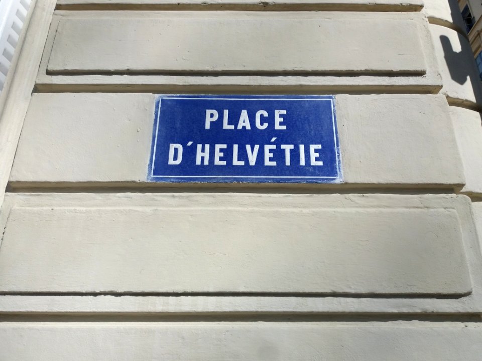 Lyon 6e - Place d'Helvétie, plaque