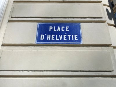 Lyon 6e - Place d'Helvétie, plaque
