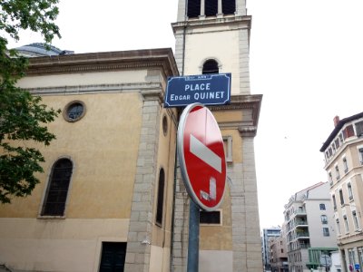Lyon 6e - Place Edgar Quinet, plaque