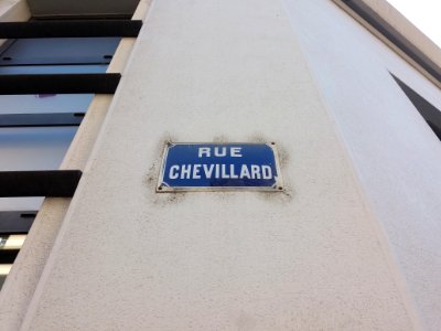 Lyon 6e - Rue Chevillard, plaque côté bd Jules Favre