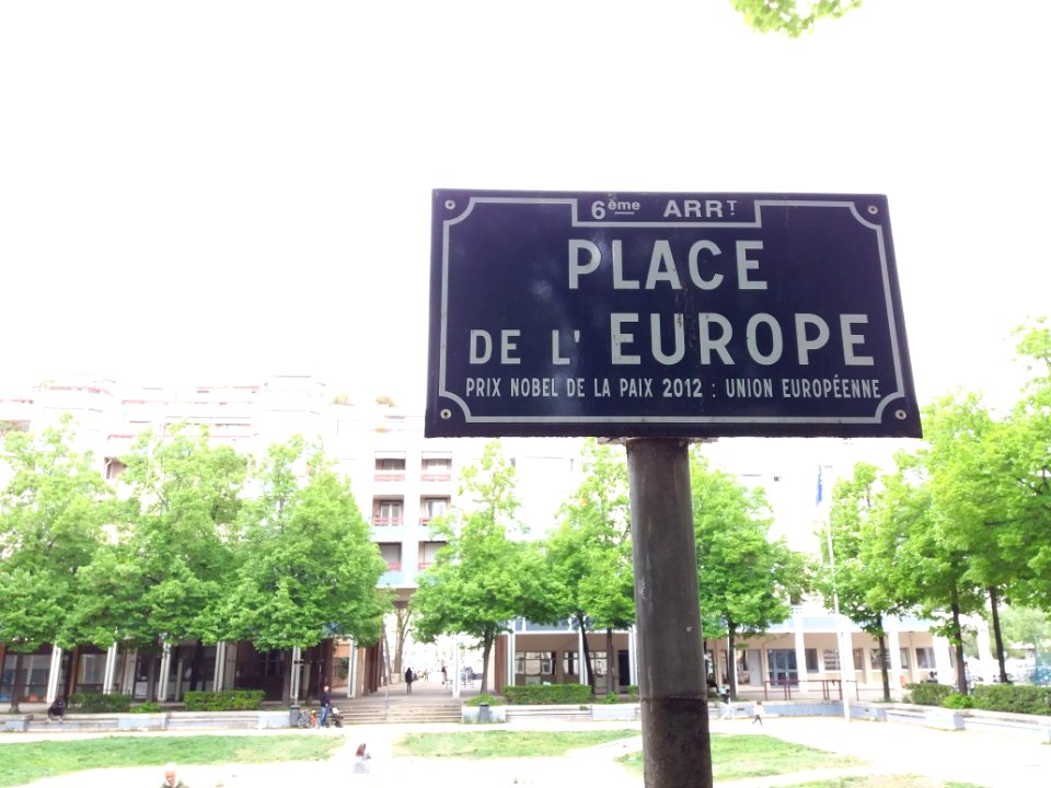 Lyon 6e - Place de l'Europe, plaque