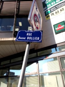 Lyon 7e - Rue André Bollier, plaque