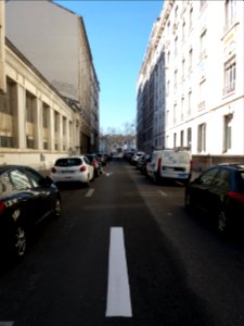 Lyon 7e - Rue Étienne Rognon, en direction du Rhône