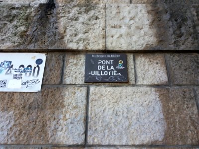 Lyon 7e - Berges du Rhône, plaque Pont de la Guillotière