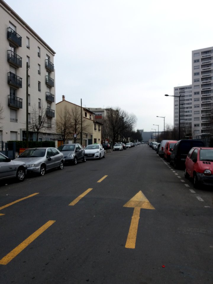 Lyon 7e - Avenue Debourg, depuis la rue Georges Gouy en direction de la rue de Gerland
