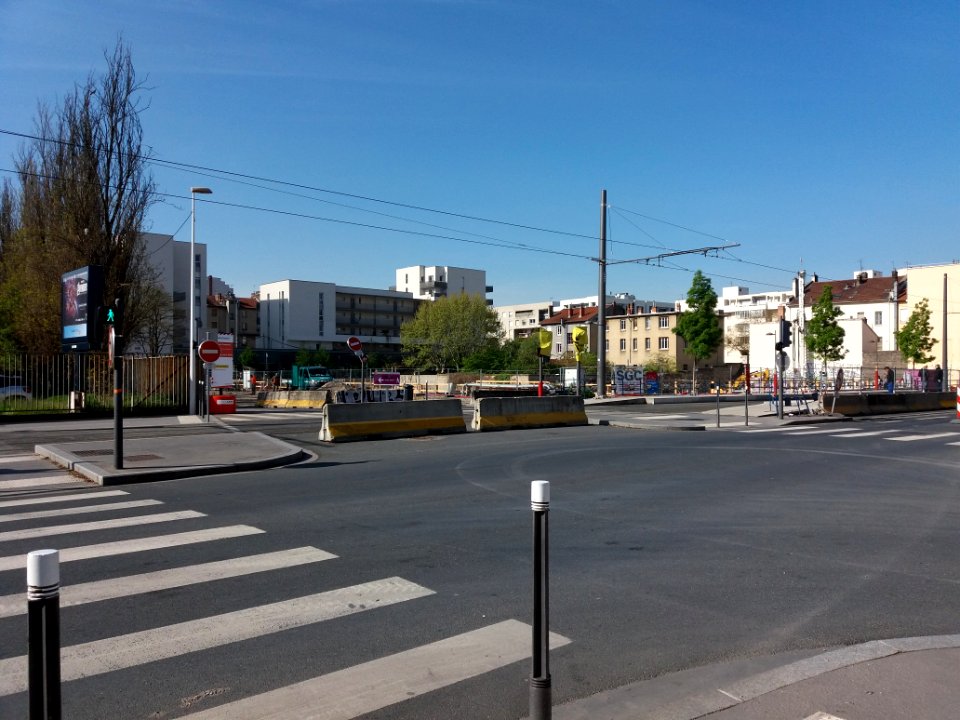 Lyon 7e - Avenue Debourg, chantier à l'angle de l'allée de Fontenay
