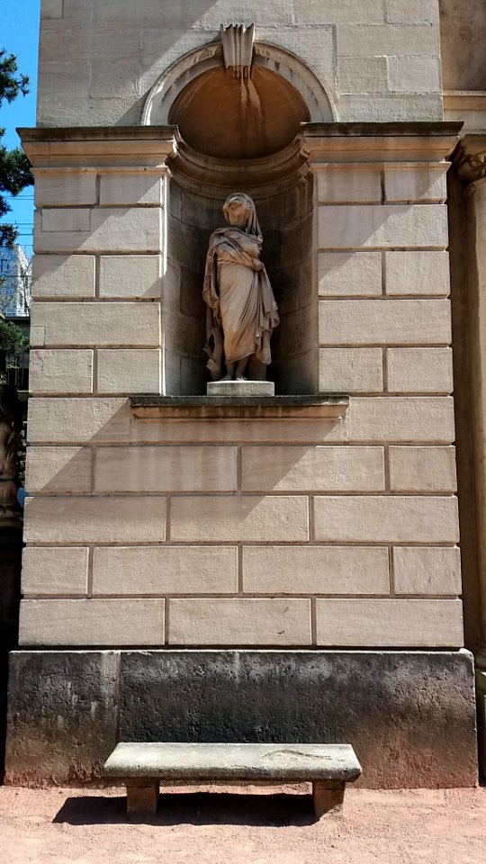 Lyon 6e - Parc de la Tête d'Or, orangerie, statue L'Hiver
