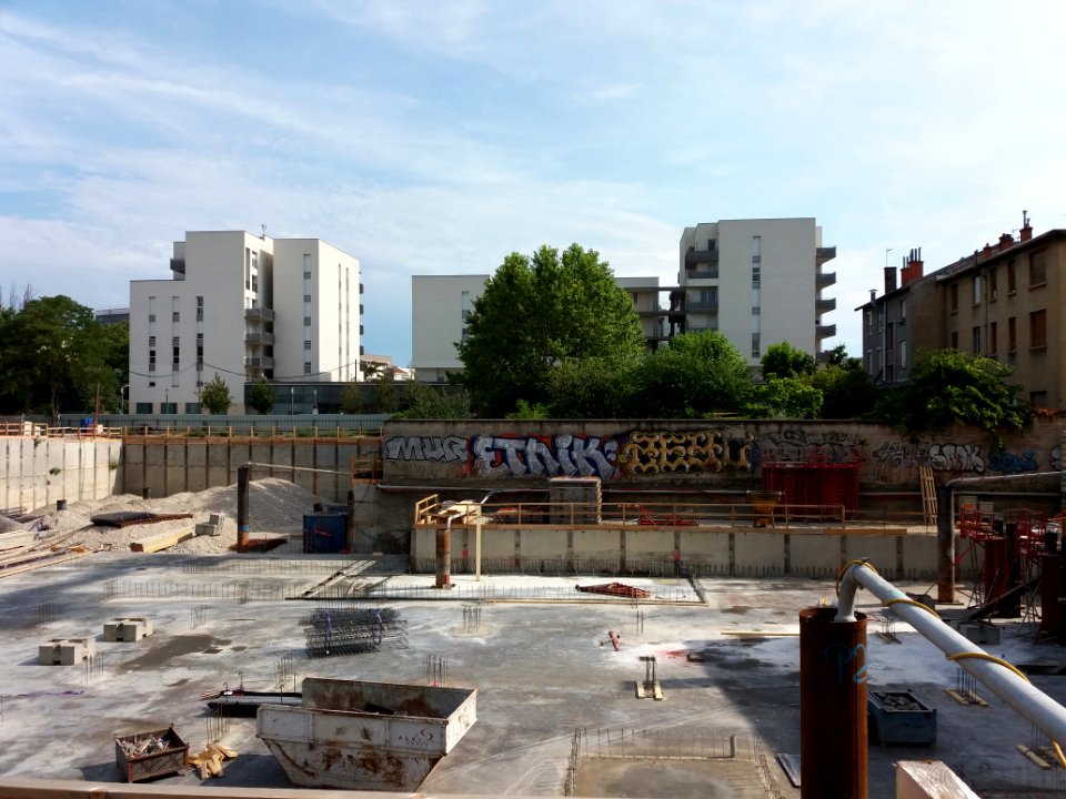 Lyon 7e - Avenue Debourg, chantier entre la rue Marcel Mérieux et l'allée de Fontenay (2)