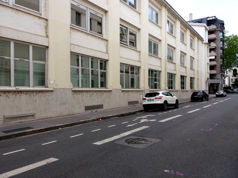 Lyon 6e - Rue Boileau, côté nord, mur de l'ancienne usine Mercier et Chaleyssin