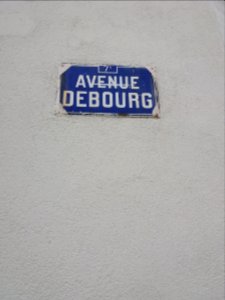 Lyon 7e - Avenue Debourg, plaque