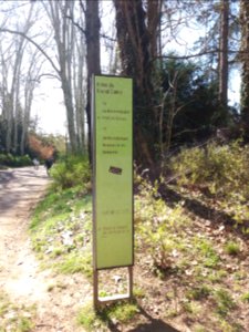 Lyon 6e - Parc de la Tête d'Or, allée du Grand Camp, panneau