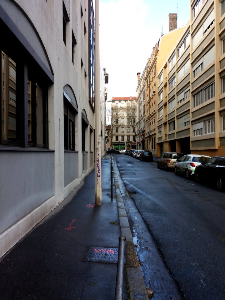 Lyon 6e - Rue Béranger, depuis la rue des Émeraudes