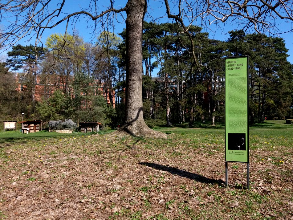 Lyon 6e - Parc de la Tête d'Or, espace Martin Luther King, panneau