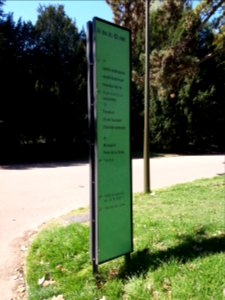 Lyon 6e - Parc de la Tête d'Or, allée du Chalet, panneau