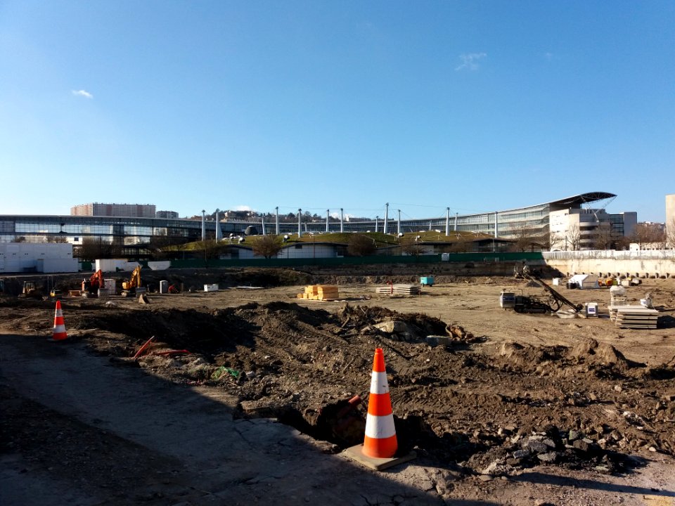 Lyon 7e - Chantier entre les rues de Turin et Alexander Fleming vu du sud-ouest