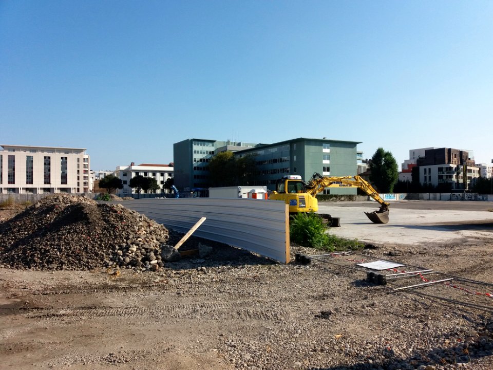 Lyon 7e - Chantier de la ZAC des Girondins entre les rues Beauvoir, Marot et Jaurès