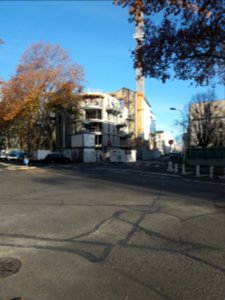 Lyon 7e - Boulevard Yves Farge, construction d'un immeuble à l'angle de la rue André Bollier (2)