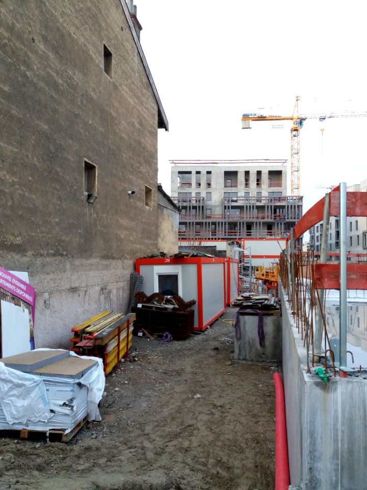 Lyon 7e - Chantier angle rues André Bollier et Michel Félizat 2