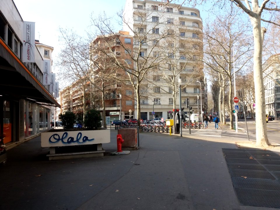 Lyon 7e - Cours Gambetta, angle des rues Rachais et André Philip