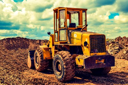 Vehicle machinery yellow