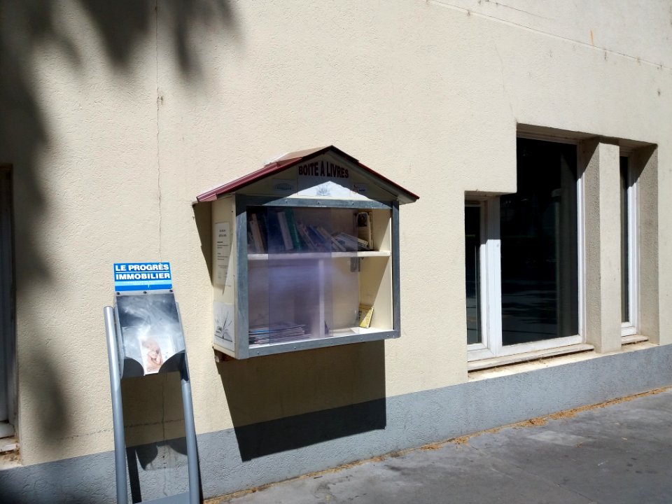 Lyon 7e - Boulevard Yves Farge, boîte à livres devant le foyer AFP France handicap (angle rue Ayasse)