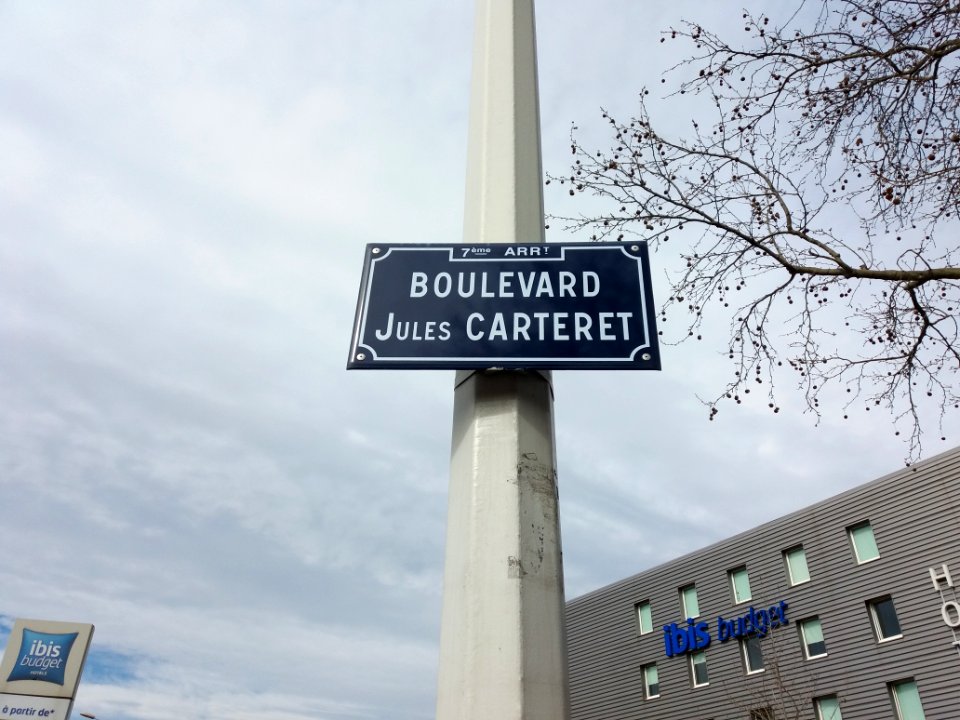 Lyon 7e - Boulevard Jules Carteret, plaque