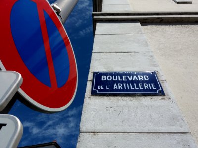 Lyon 7e - Boulevard de l'Artillerie, plaque