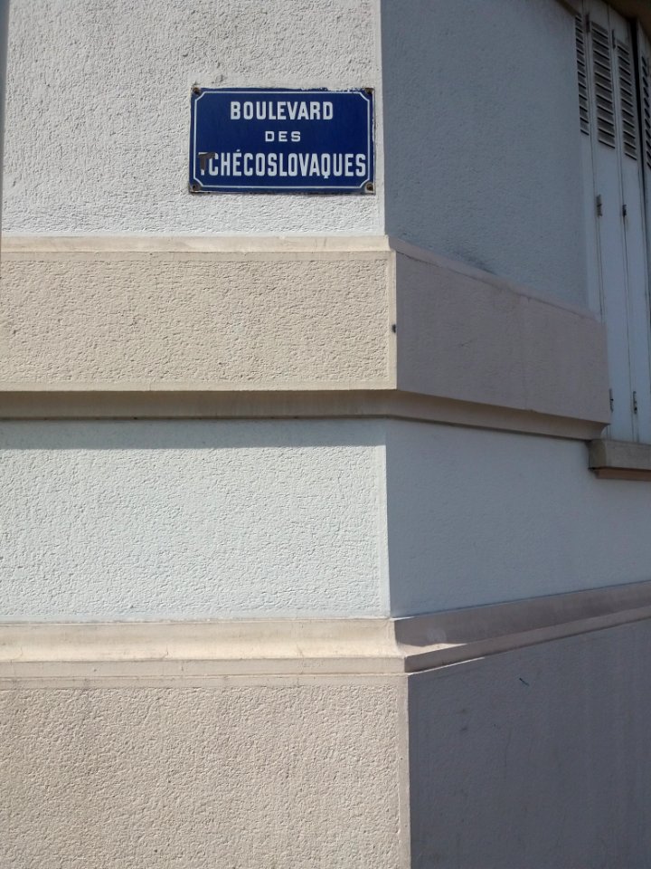 Lyon 7e - Boulevard des Tchécoslovaques, plaque