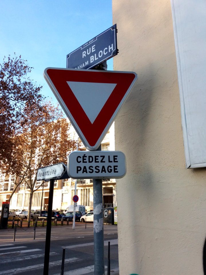 Lyon 7e - Plaque rue Abraham Bloch