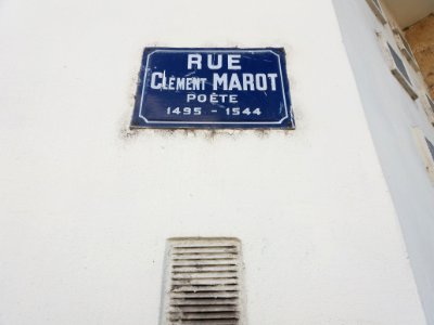 Lyon 7e - Rue Clément Marot, plaque