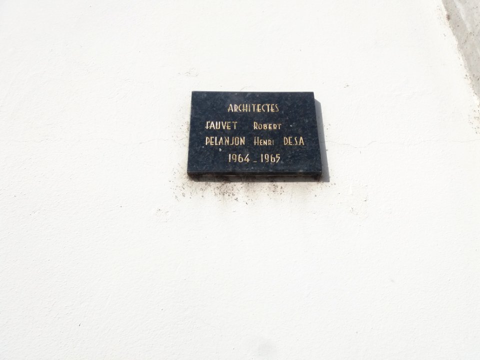 Lyon 7e - Rue Clément Marot, plaque Architectes Fauvet et Pelanjon
