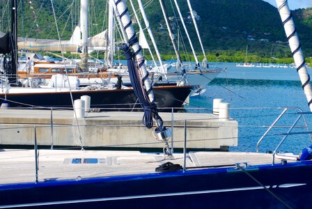 Yachting dock bow photo